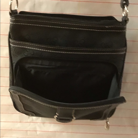 LIZ & CO, bucket bag, w/front wallet and long 30" cross body strap,   black - Picture 2 of 6